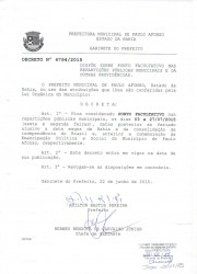 Prefeito Anilton Bastos decreta ponto facultativo nos dias 3 e 27 de julho