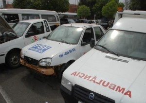 Frota de veículos é entregue em estado deplorável
