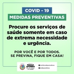 Secretaria orienta população sobre procura a postos de saúde e unidades hospitalares neste período de prevenção ao Covid  19