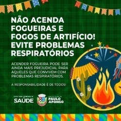 Prefeitura recomenda que população não acenda fogueiras e fogos para evitar problemas respiratórios