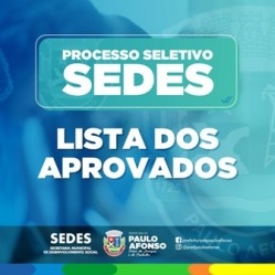Prefeitura divulga lista dos aprovados no PSS da Sedes