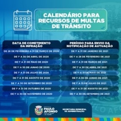 Prefeitura de Paulo Afonso Prefeitura de Paulo Afonso informa novo calendário para recursos de multas de trânsito
