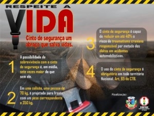 Demutran realiza campanha mensal de conscientização no trânsito