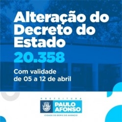 Governador altera medidas do Decreto nº 20358