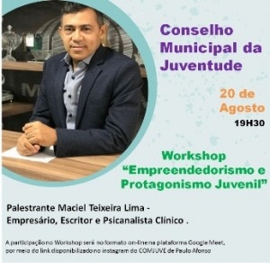 Workshop de Empreendedorismo e Protagonismo juvenil acontece nesta sexta 20 para jovens entre 17 a 29 anos