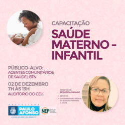 Agentes Comunitários de Saúde do BTN participam de curso sobre saúde materno infantil