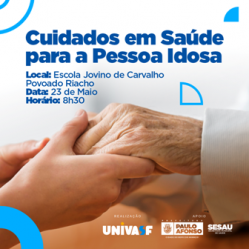 Prefeitura e Univasf realizam atividade de cuidados em saúde para a pessoa idosa no povoado Riacho