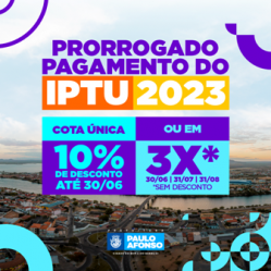 Prorrogado o prazo para pagamento do IPTU e outras taxas municipais