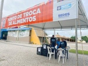 Em estandes montados no Lindinalva Cabral e Praça CEU, Sedes inicia a troca de ingressos do Arraiá da Rua D por três quilos de alimentos