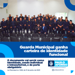 Guarda Municipal de Paulo Afonso ganha carteira de identidade funcional
