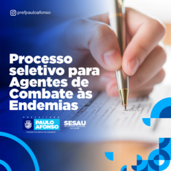 Processo Seletivo para Agentes de Combate às Endemias ACE contempla 75 vagas