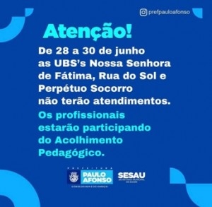 Equipes de mais três UBS’s estarão participando de Acolhimento Pedagógico
