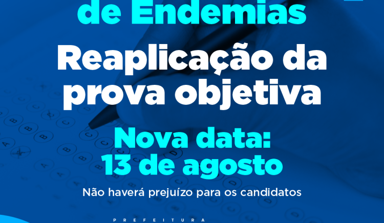 PSP de Agentes de Combate às Endemias: reaplicação da prova objetiva em 13 de agosto