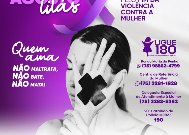 Prefeitura e instituições parceiras realizam campanha Agosto Lilás pelo fim da violência contra a mulher