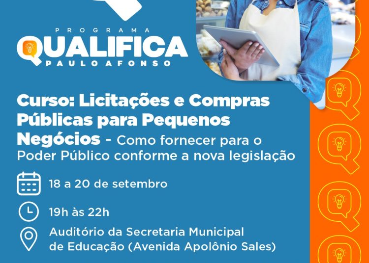 Prefeitura oferta curso para capacitar e aumentar a participação das empresas locais nas compras públicas