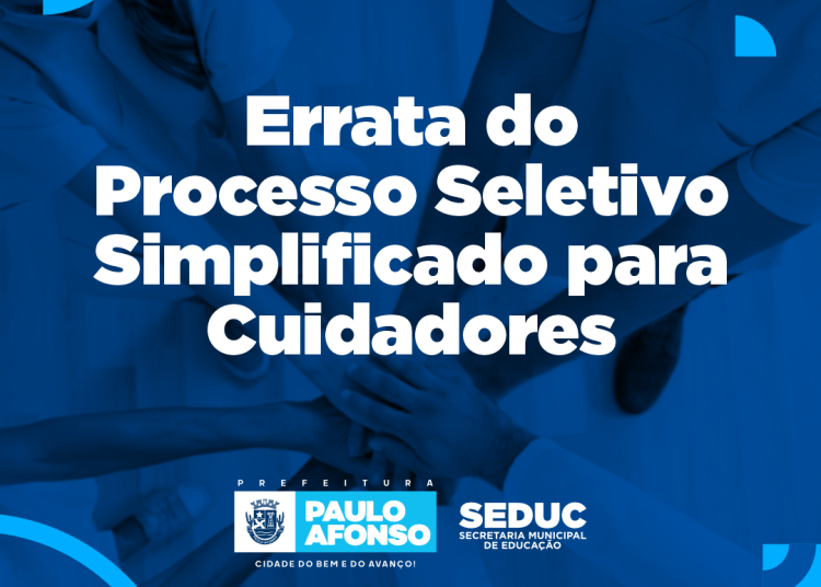 Seduc publica errata do PSS para cuidadores da Seduc