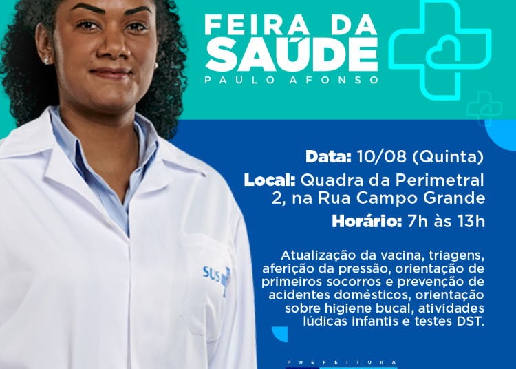 Feira da Saúde acontece nesta quinta (10), com vacinação, triagens, orientações e testes DST