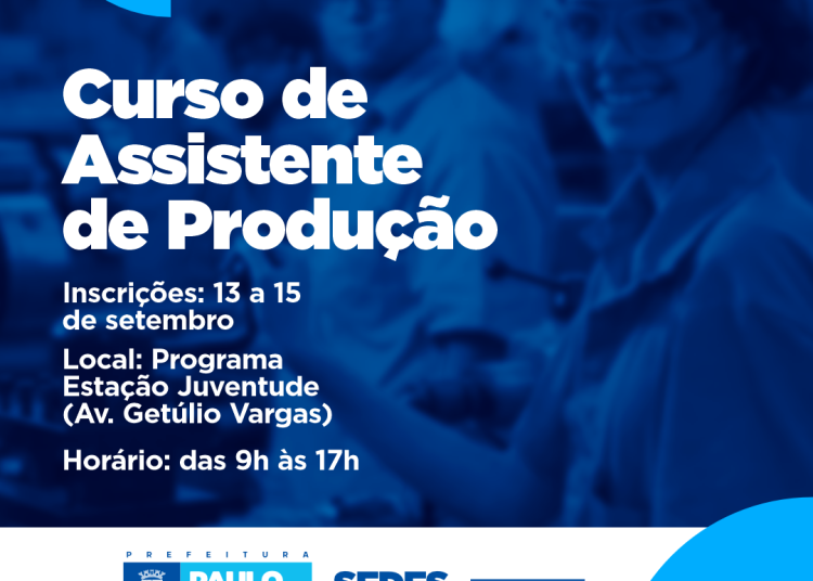 Em parceria com o Senai, Sedes abre inscrições para o curso de Assistente de Produção