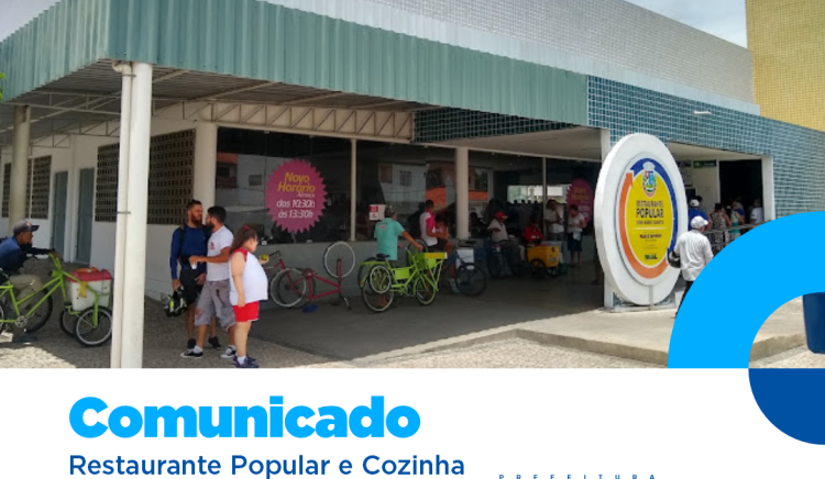 Restaurante Popular e Cozinha Comunitária estarão fechados nos dias 2 e 3 de novembro devido ao feriado de Dia de Finados