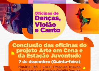 Conclusão das oficinais do Projeto Arte em Cena e da Estação Juventude acontece nesta quinta (7)