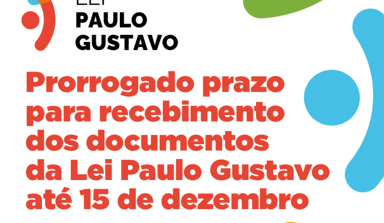 Seculte prorroga prazo para recebimento dos documentos da Lei Paulo Gustavo até esta sexta-feira, 15 de dezembro