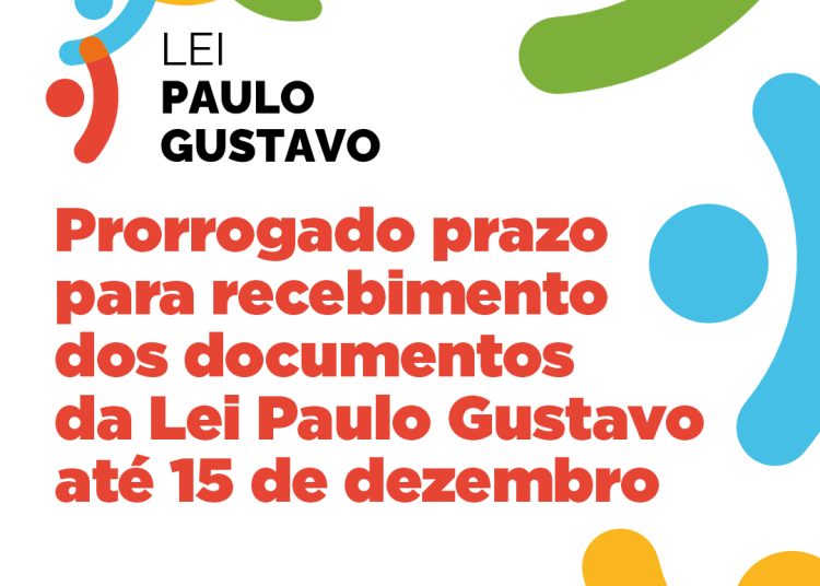 Seculte prorroga prazo para recebimento dos documentos da Lei Paulo Gustavo até esta sexta-feira, 15 de dezembro