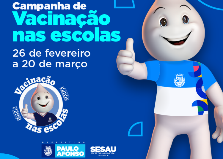 Sesau divulga calendário da Campanha de Vacinação nas Escolas e segue até 26 de março com público de 1 ano  a menores de 18 anos