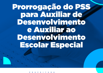 Prorrogação do PSS para Auxiliar de Desenvolvimento e Auxiliar ao Desenvolvimento Escolar Especial