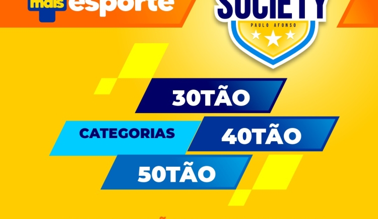Inscrições abertas para Taça Futebol Society 30tão, 40tão e 50tão 2024