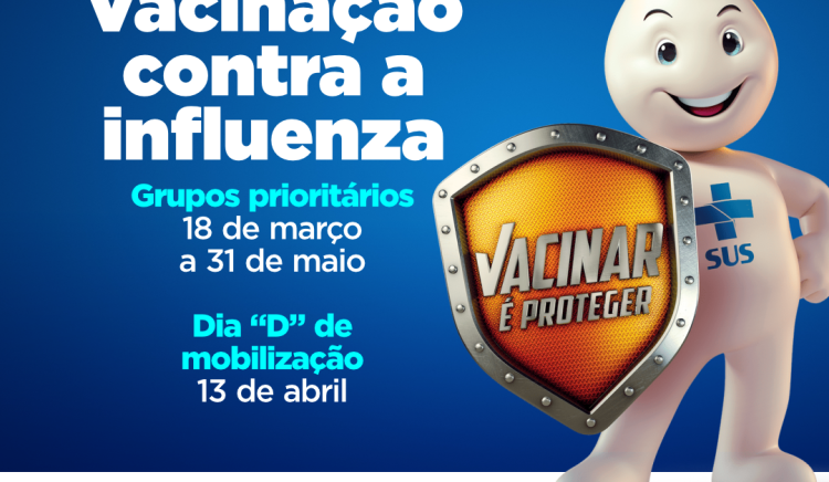 Campanha Nacional de Vacinação contra Influenza tem início dia 18 e contempla grupos prioritários nesta primeira etapa