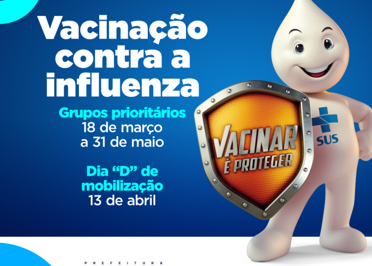Campanha Nacional de Vacinação contra Influenza tem início dia 18 e contempla grupos prioritários nesta primeira etapa