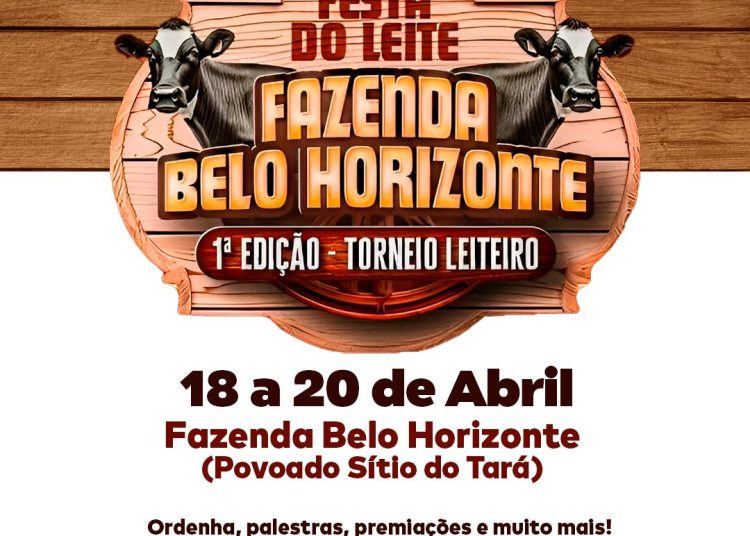 Festa do Leite acontece de 18 a 20 de abril no Sítio do Tará e conta com apoio da Prefeitura