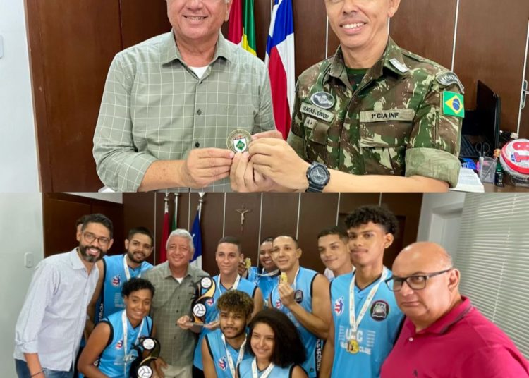 Administração é homenageada e Marcondes recebe medalha pelo 70 anos do Exército e agradecimento da União Vôlei Clube pelo apoio aos atletas