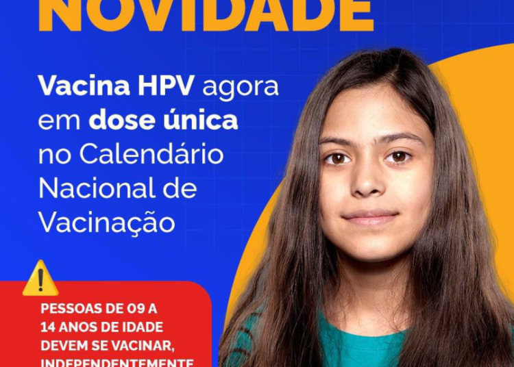 Vacina contra HPV passa a ser aplicada em dose única, seguindo a orientação do Ministério da Saúde