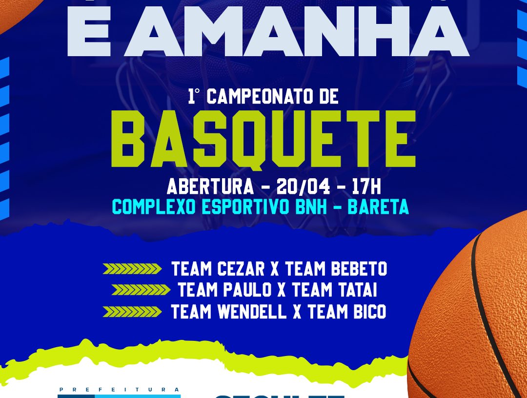 1º Campeonato de Basquete de Paulo Afonso acontece neste Sábado (20)