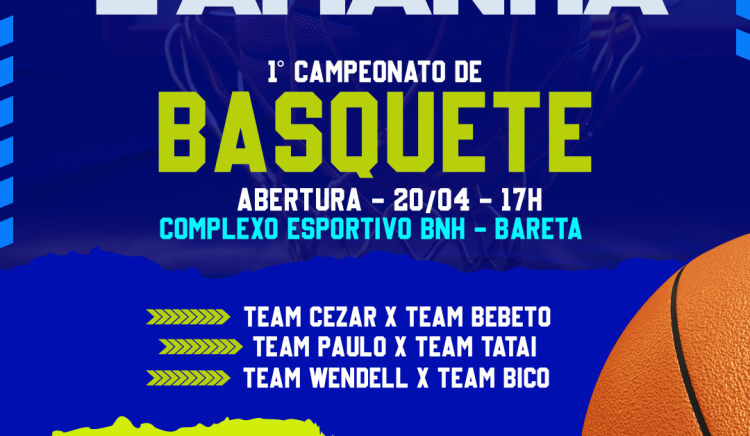 1º Campeonato de Basquete de Paulo Afonso acontece neste Sábado (20)