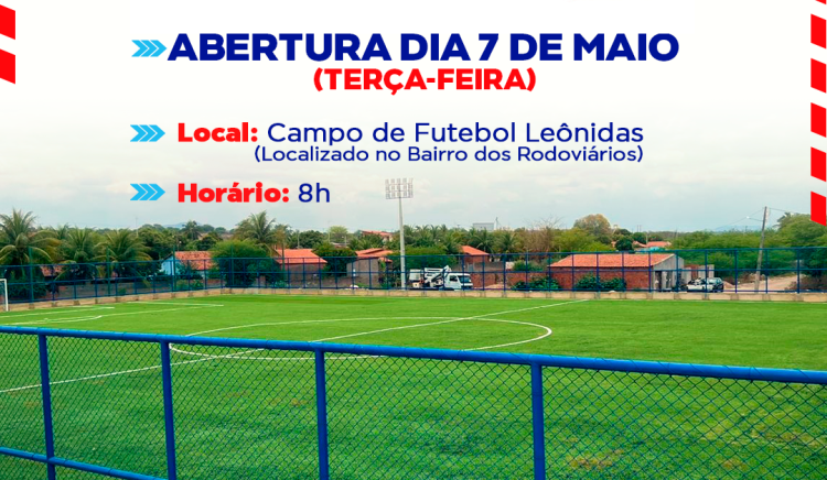 Abertura da 1ª Copa Estudantil de Futebol será nesta terça-feira (7)