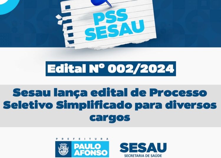 Prefeitura lança PSS para diversos cargos na Saúde