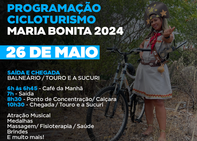 Cicloturismo Maria Bonita será neste domingo (26) e prevê cerca de 700 participantes
