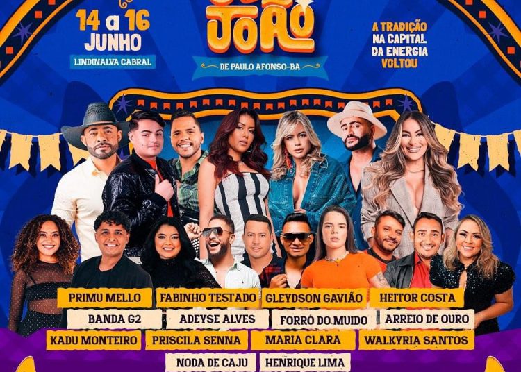 Festejo junino tem início no dia 14 de junho com artistas da terra e atrações nacionais