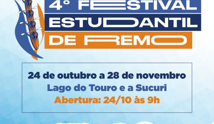 De 24 de outubro a 28 de novembro acontecerá o 4º Festival Estudantil de Remo, reunindo alunos da rede municipal de ensino