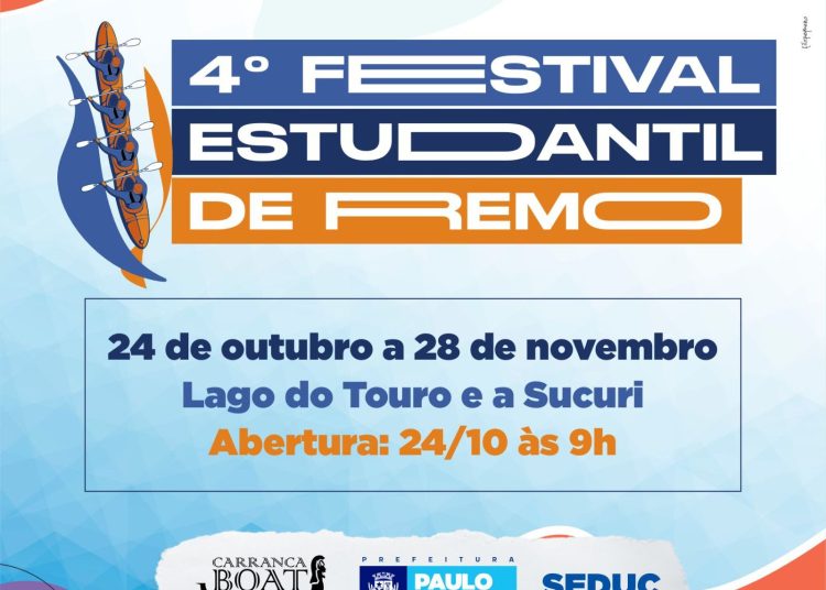 De 24 de outubro a 28 de novembro acontecerá o 4º Festival Estudantil de Remo, reunindo alunos da rede municipal de ensino