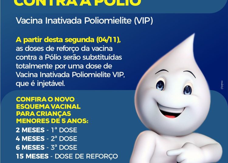 Novo esquema de vacinação contra poliomielite tem início nesta segunda (4)