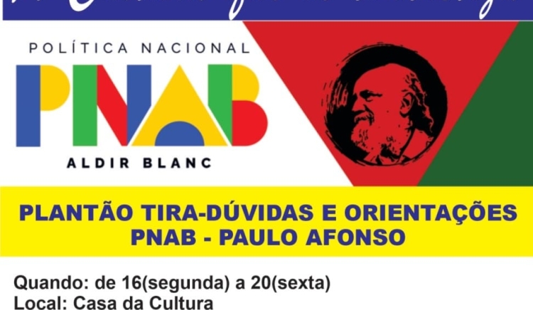 Seculte realiza plantão tira-dúvidas sobre os editais da Política Nacional Aldir Blanc (PNAB)