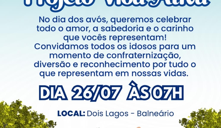 Projeto Vida Ativa promove manhã especial em homenagem ao Dia dos Avós