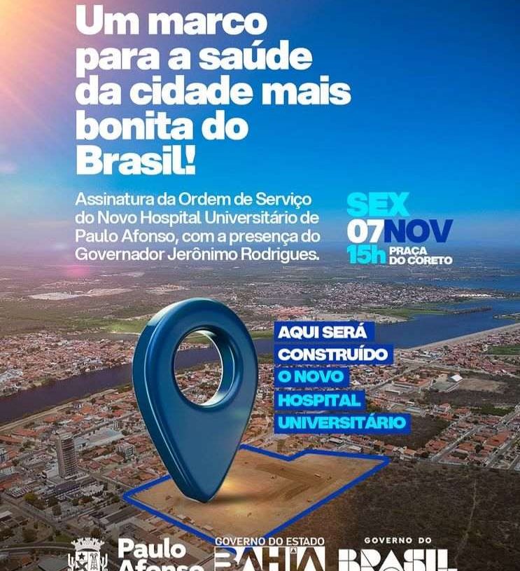 Prefeitura de Paulo Afonso Paulo Afonso celebra o início do Hospital Universitário — um marco para a saúde e o futuro da cidade