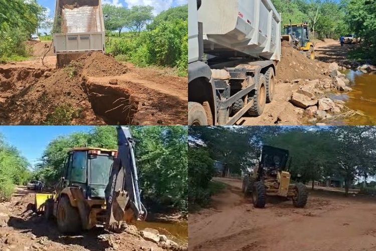 Recuperação de estradas da área rural pela SEINFRA segue avançando após fortes chuvas: Veja obras concluídas