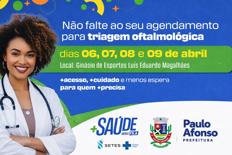 Mutirão ‘+Saúde Menos Fila’ volta a Paulo Afonso com consultas oftalmológicas visando zerar demanda reprimida