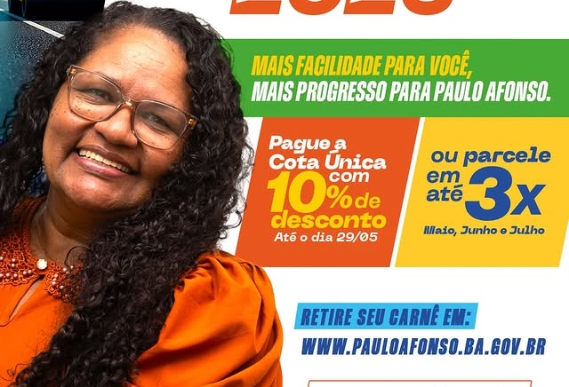 IPTU 2026: regularize seu imóvel e contribua com o desenvolvimento de Paulo Afonso