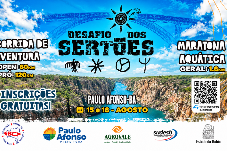 capa desafio dos sertões corrida de aventura Prefeitura de Paulo Afonso Desafio dos Sertões chega a Paulo Afonso e reforça potencial do município para o turismo de aventura. Inscrições gratuitas!